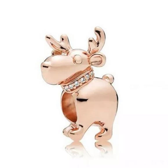 NEW•Rosegold Reindeer DIY charm - Picture 1 of 7